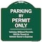 Signmission Parking By Permit Vehicles w/o Permits Towed Vehicle Owners Expense Alum, 18" L, 18" H, GW-1818-9940 A-DES-GW-1818-9940 - alternate 1